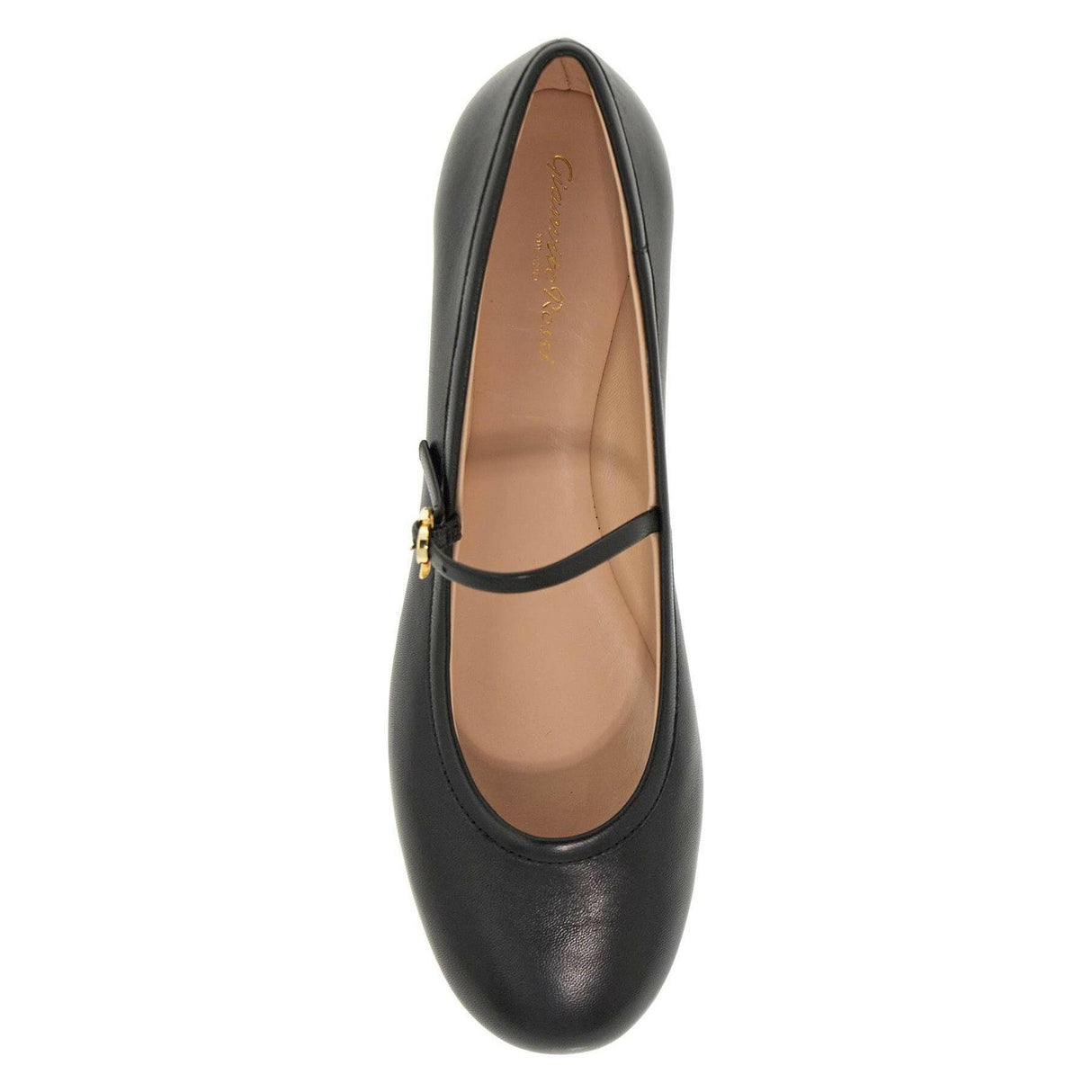 Carla Nappa Leather Flat Ballerinas.