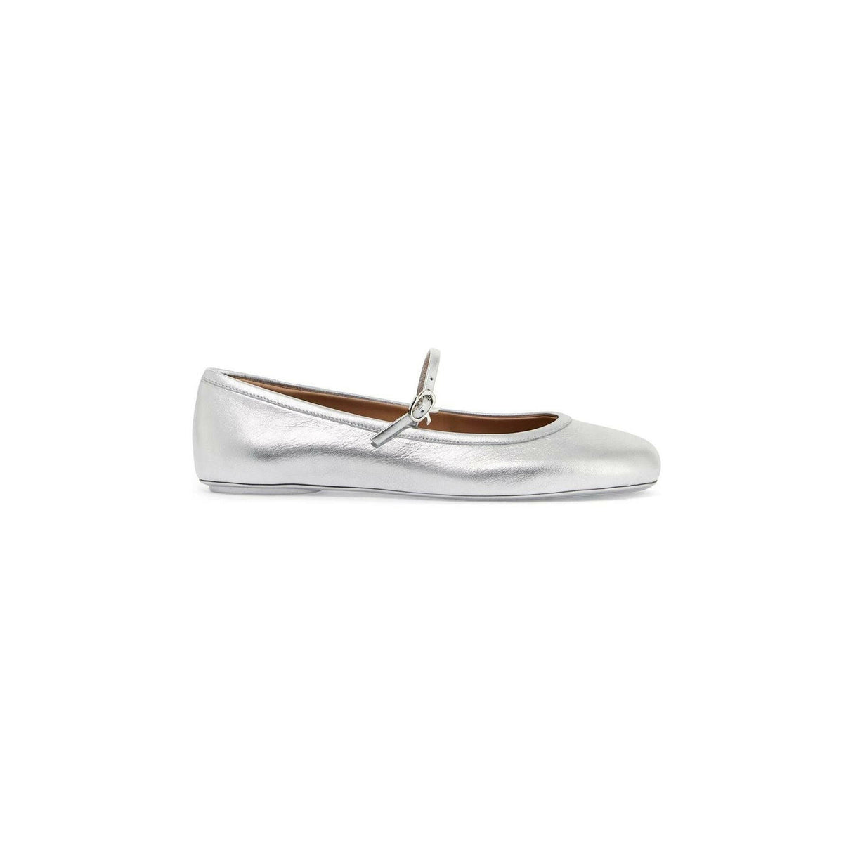 Metallic Carla Leather Ballet Flats.