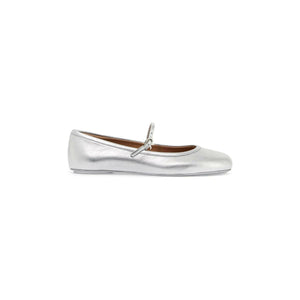 Metallic Carla Leather Ballet Flats.