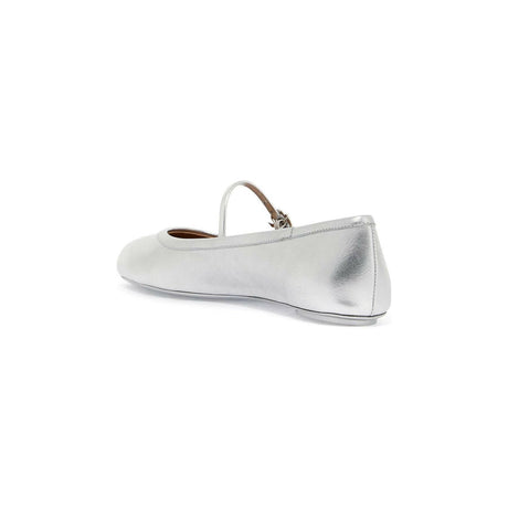 Metallic Carla Leather Ballet Flats.