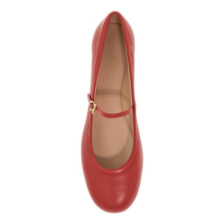 Carla Nappa Leather Ballet Flats.