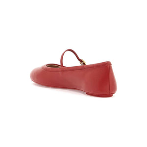 Carla Nappa Leather Ballet Flats.