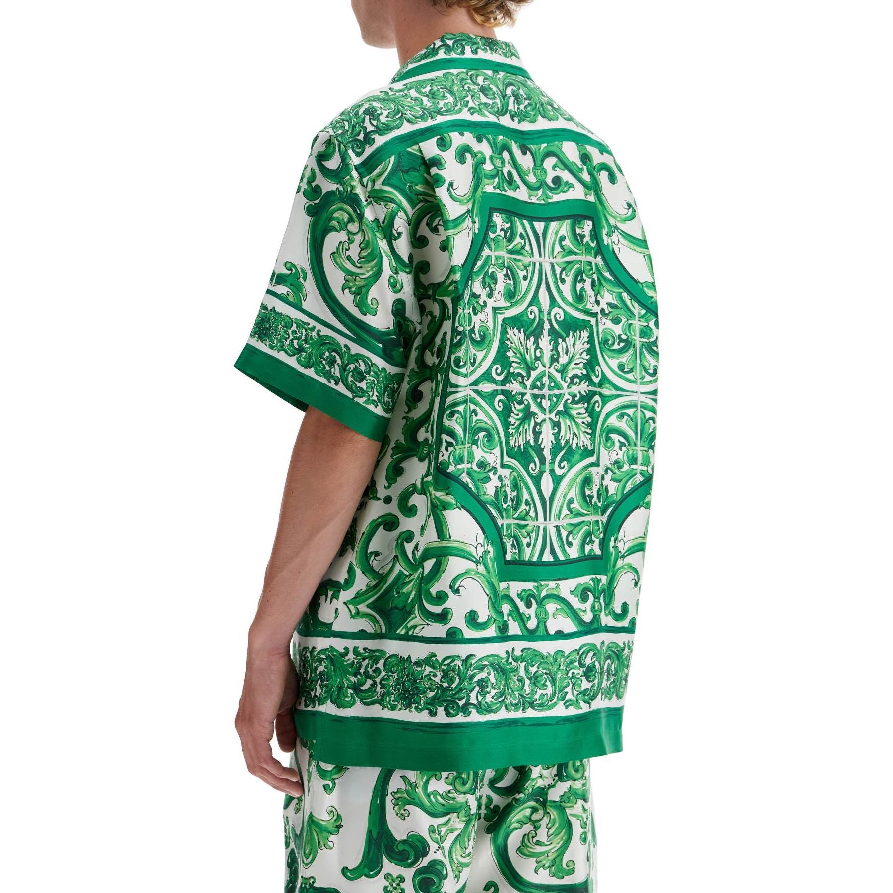 Majolica Print Hawaii Silk Shirt
