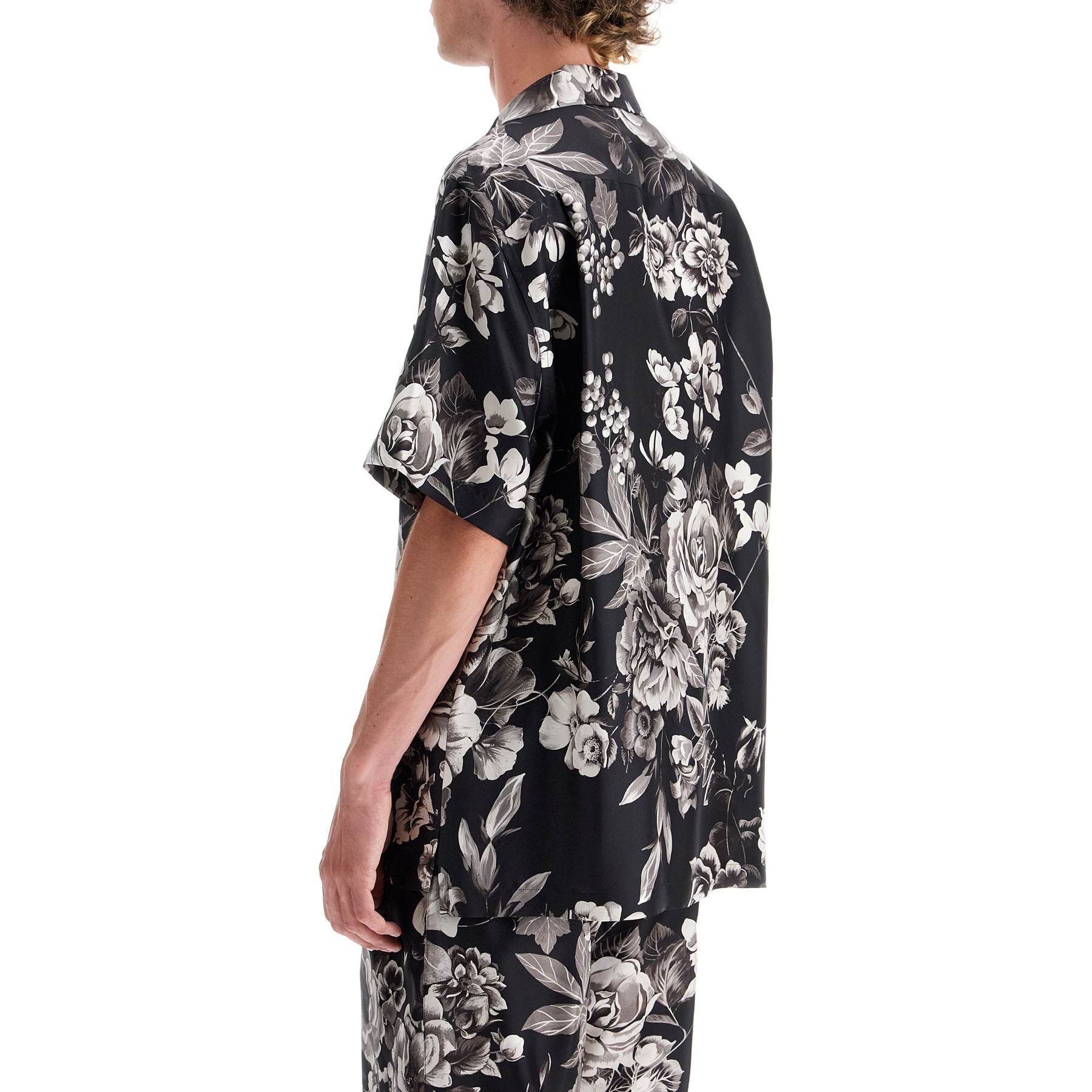 Floral-Print Silk Hawaiian Shirt