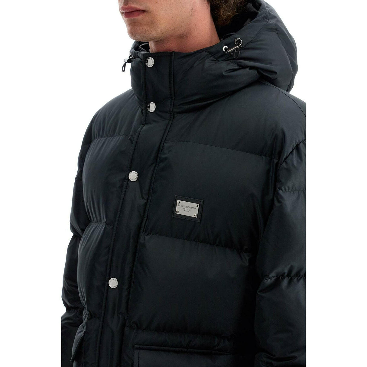 Quilted Nylon Down Jacket.