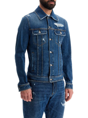 Distressed Denim Jacket-Dolce & Gabbana-JOHN JULIA