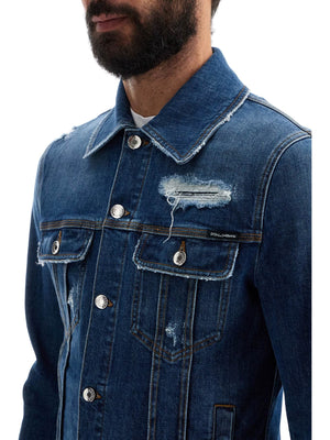 Distressed Denim Jacket-Dolce & Gabbana-JOHN JULIA