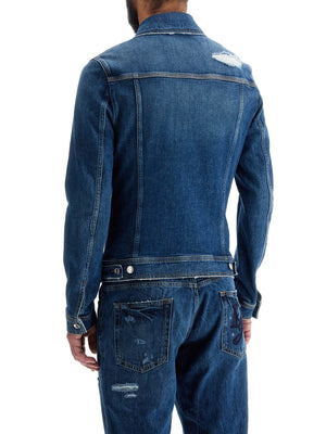 Distressed Denim Jacket-Dolce & Gabbana-JOHN JULIA