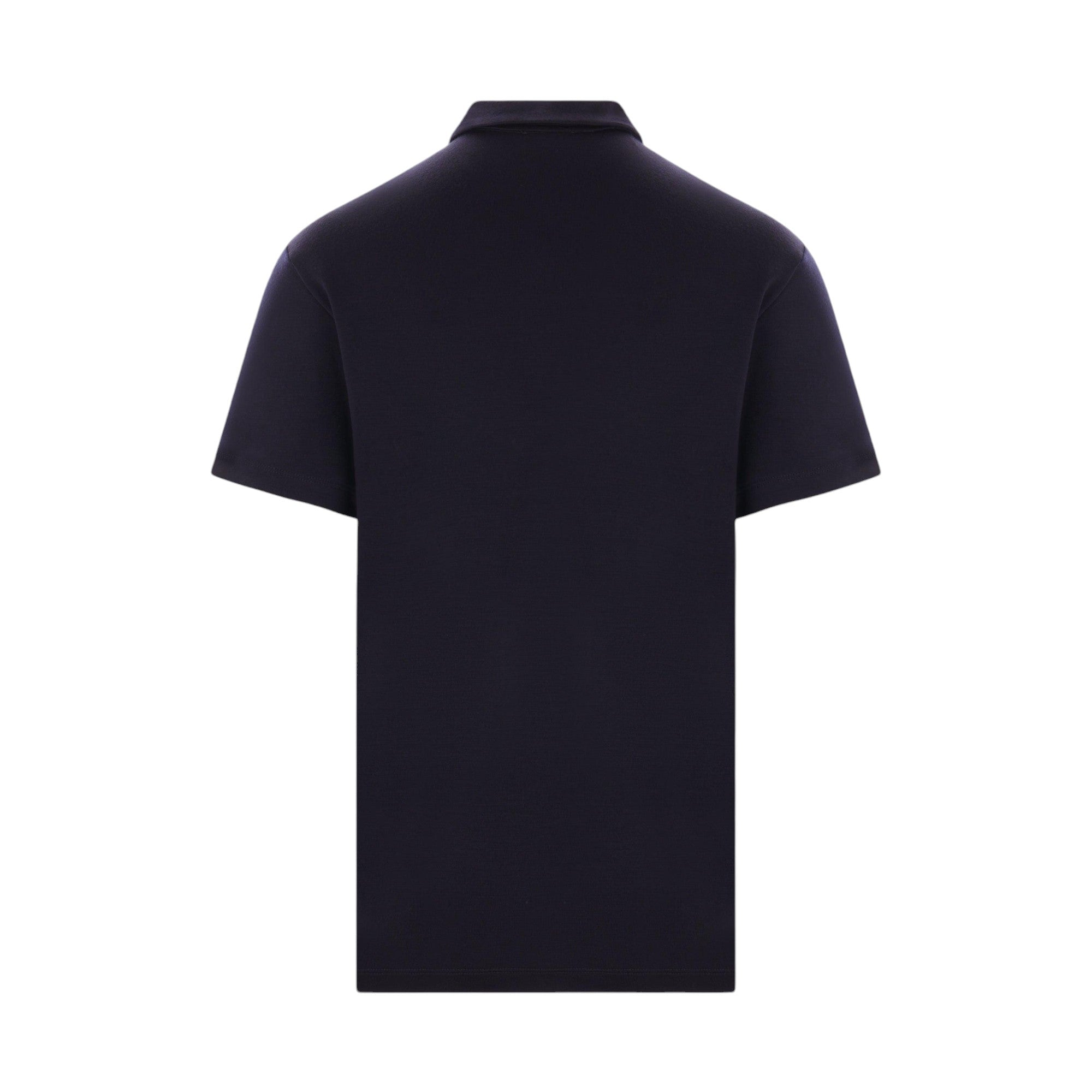 GA Embroidered Wool Polo Shirt-GIORGIO ARMANI-JOHN JULIA