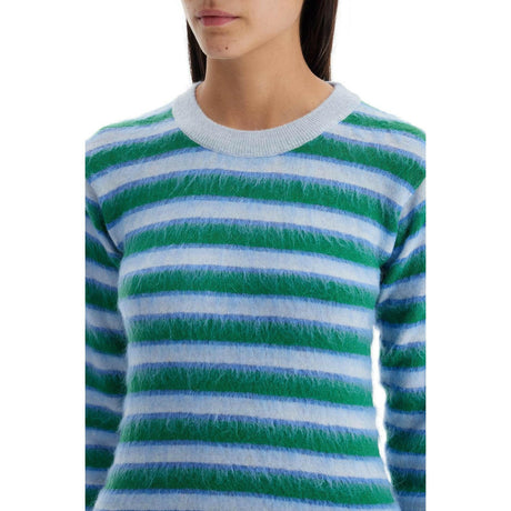 Striped Crewneck Pullover.