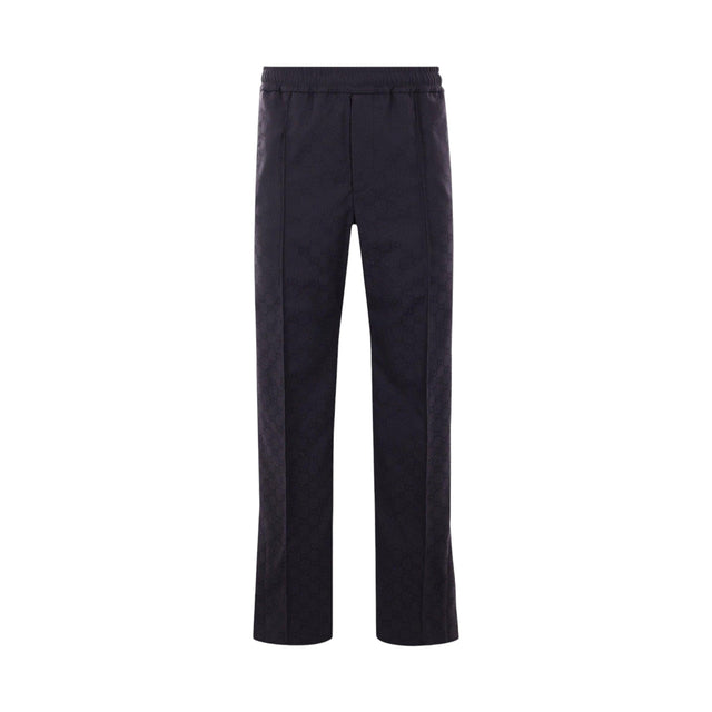 GG Jacquard Straight-leg Trousers-GUCCI-JOHN JULIA