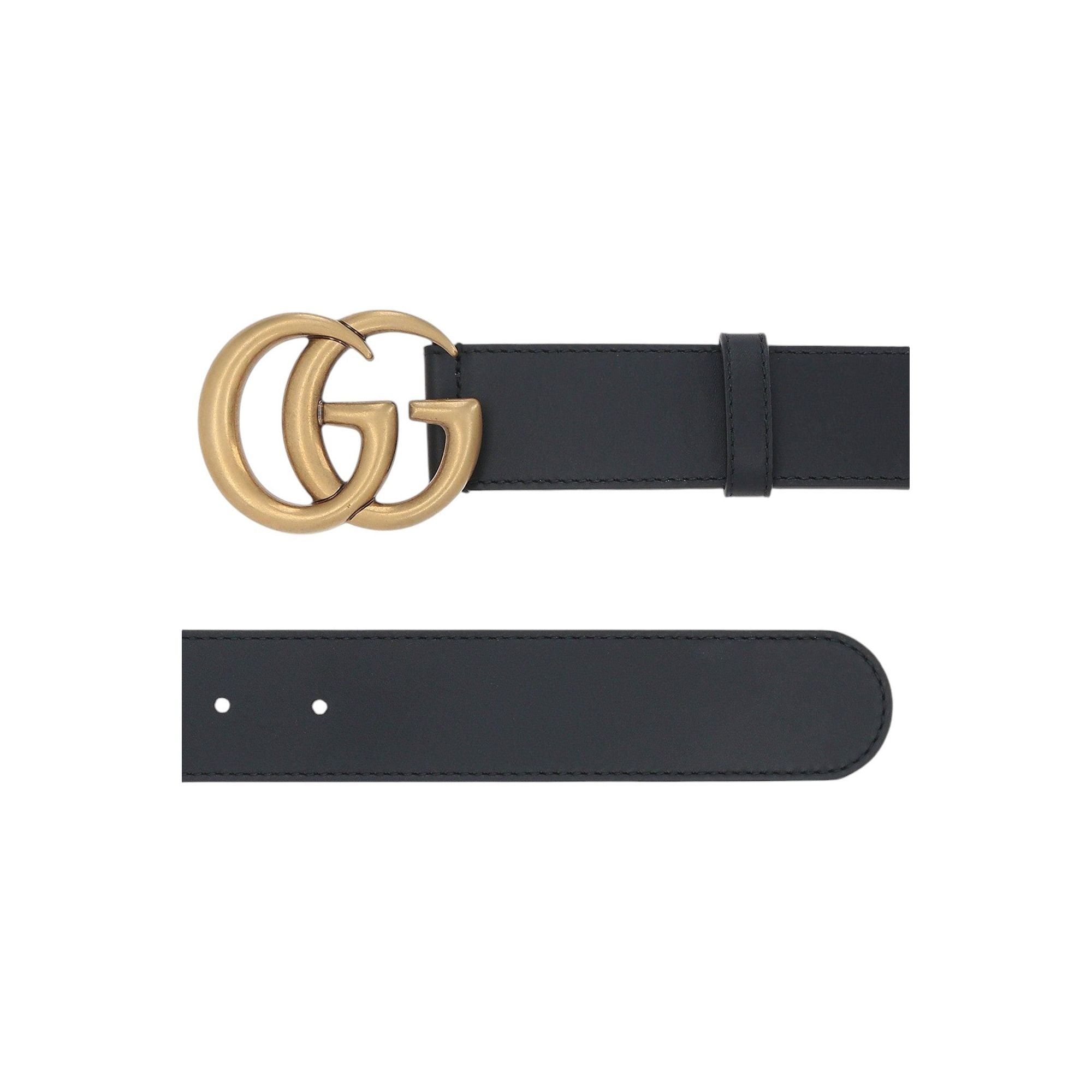 GG Marmont Wide Leather Belt-GUCCI-JOHN JULIA