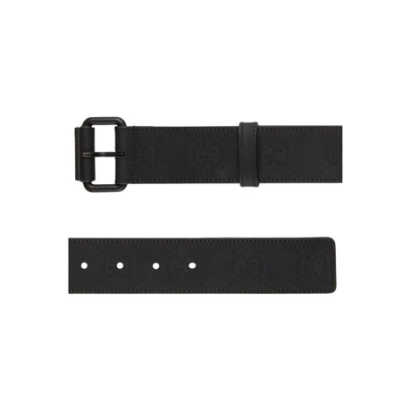 GG Rubberized Leather Belt-GUCCI-JOHN JULIA