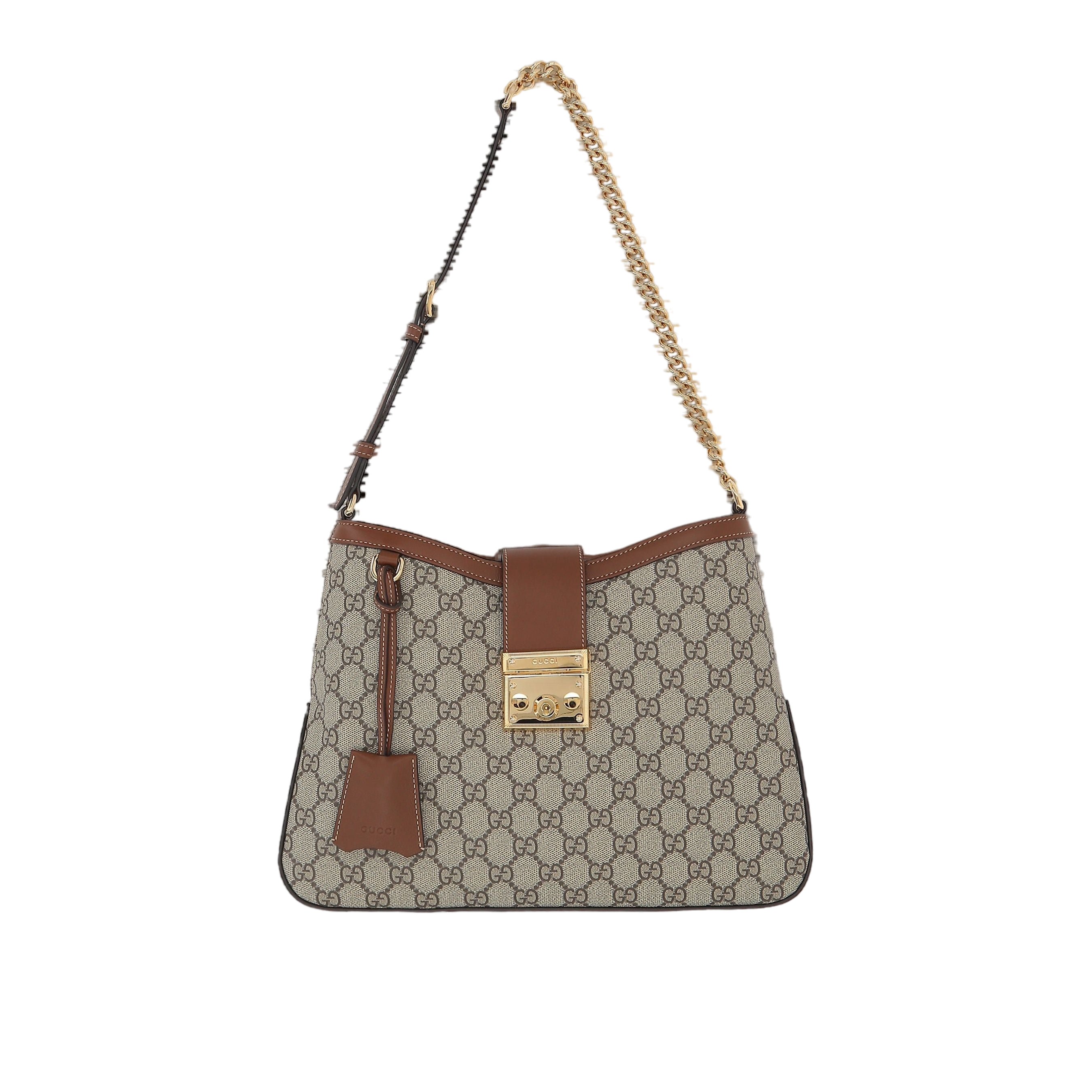 GG Supreme Canvas Padlock Medium Shoulder Bag-GUCCI-JOHN JULIA