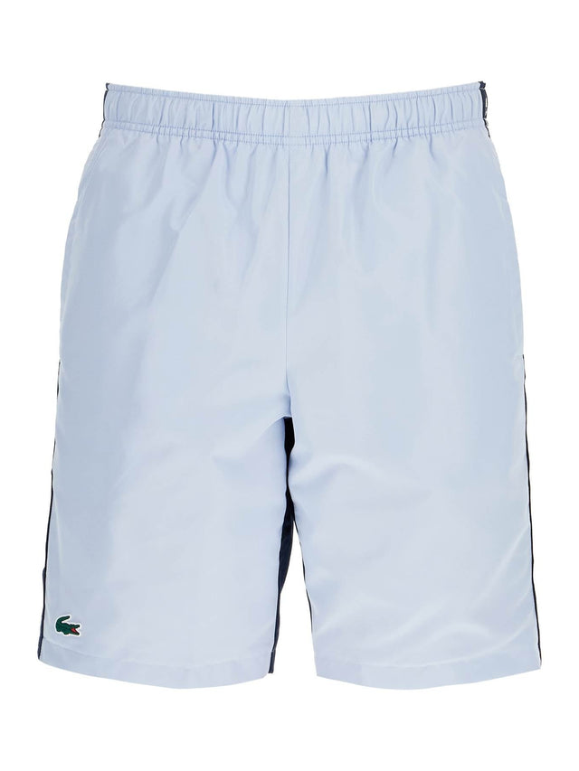 Logo Print Cotton Shorts-Lacoste-JOHN JULIA