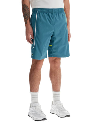 Sporty Contrasting Stitch Shorts-Lacoste-JOHN JULIA