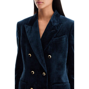 Wallis Velvet Double-Breasted Jacket