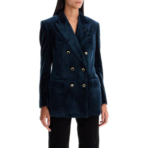 Wallis Velvet Double-Breasted Jacket