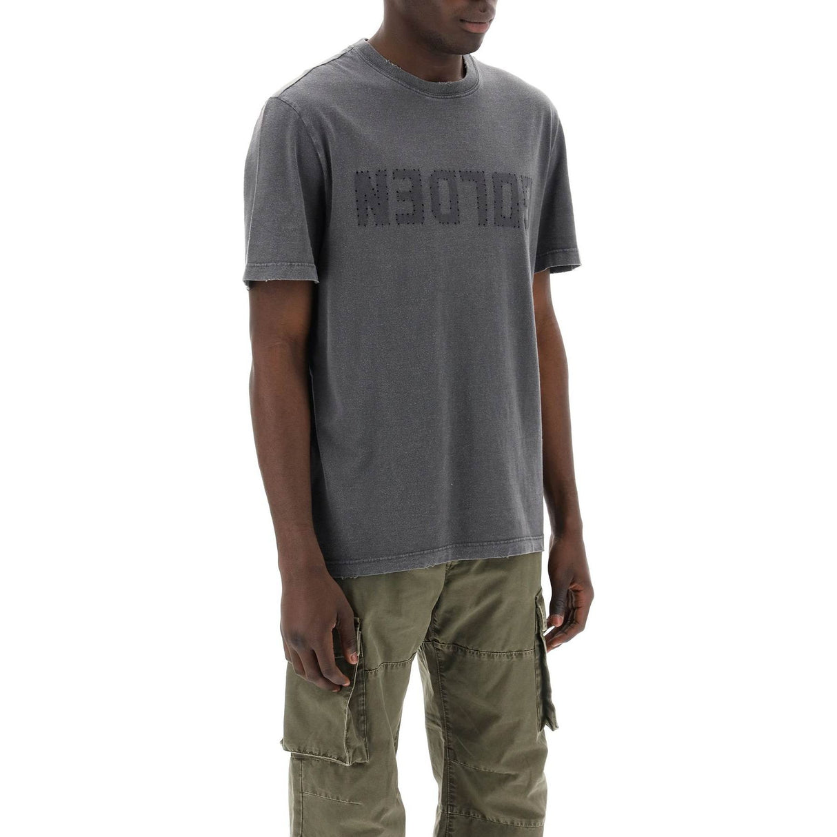 Distressed Cotton T-Shirt