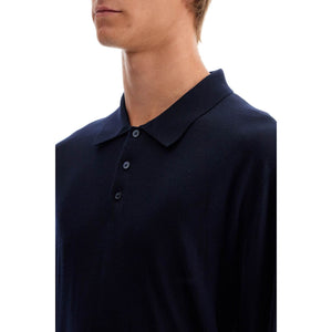 Lightweight Wool Long-Sleeved Polo Shirt