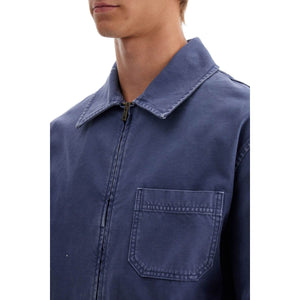 Distressed Cotton Twill Workwear Jacket