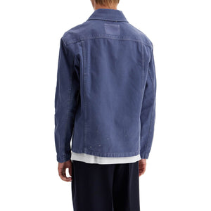 Distressed Cotton Twill Workwear Jacket