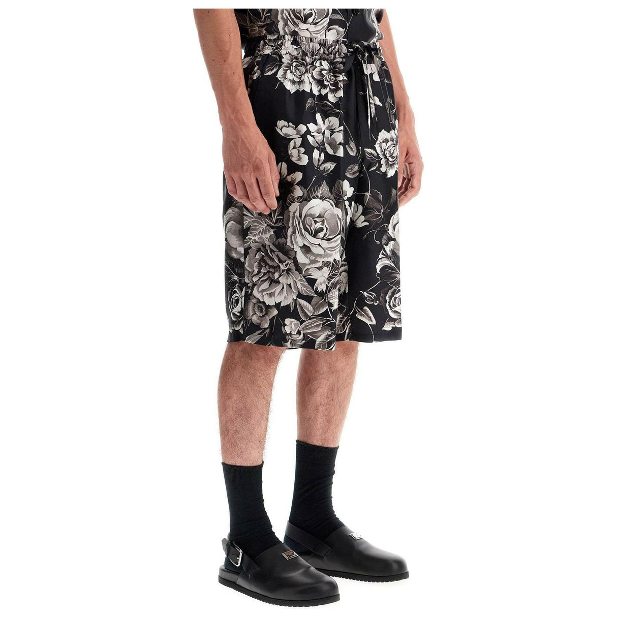 Floral-Print Silk Vanity Shorts.