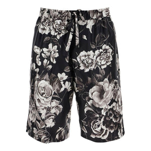 Floral-Print Silk Vanity Shorts.