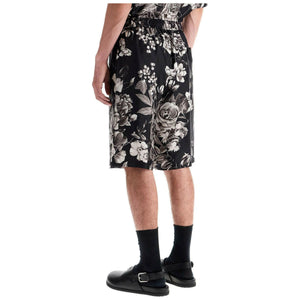 Floral-Print Silk Vanity Shorts.