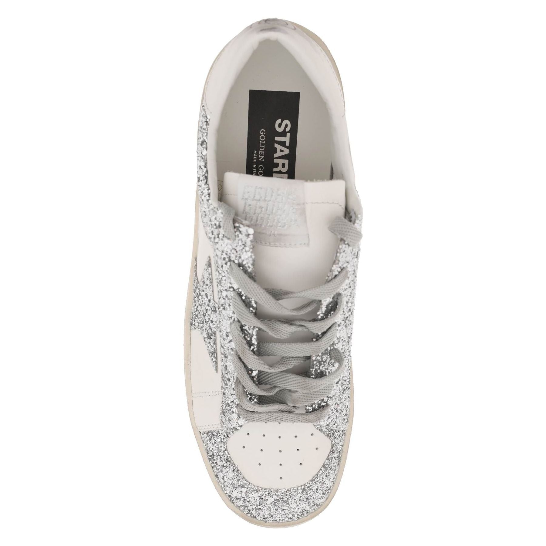 Stardan Glitter and Leather Sneakers