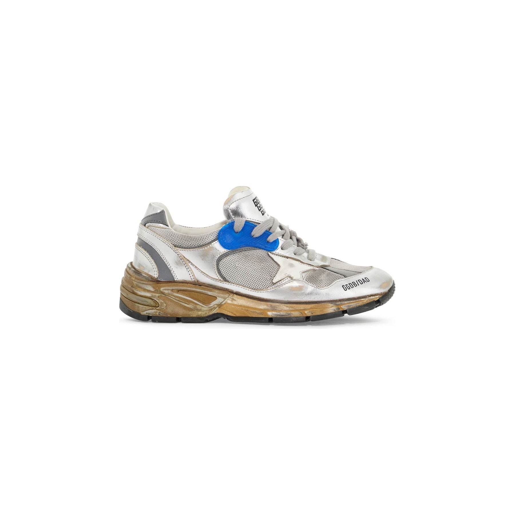 GOLDEN GOOSE-Mesh And Laminated Leather Dad Star Sneakers. -JOHN JULIA.