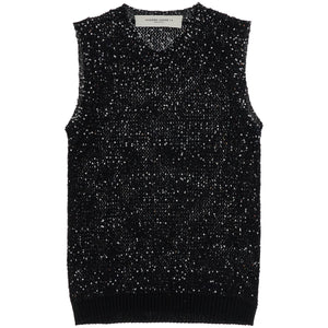 GOLDEN GOOSE-Knitted Vest With Sequins Embell -JOHN JULIA.