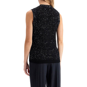 GOLDEN GOOSE-Knitted Vest With Sequins Embell -JOHN JULIA.