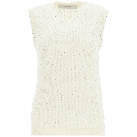 GOLDEN GOOSE-Knitted Vest With Sequins Embell -JOHN JULIA.