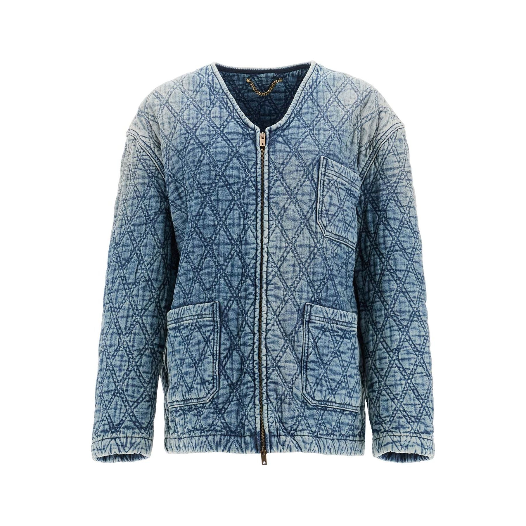 GOLDEN GOOSE-Quilted Denim Jacket -JOHN JULIA.