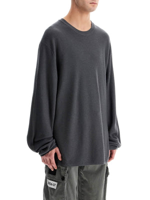 Oversized Crewneck Cotton Sweater-Dolce & Gabbana-JOHN JULIA