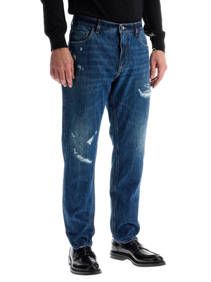 Distressed Loose Fit Jeans-Dolce & Gabbana-JOHN JULIA