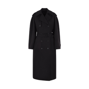 Gabardine Hourglass-shaped Oversized Trench Coat-BALENCIAGA-JOHN JULIA