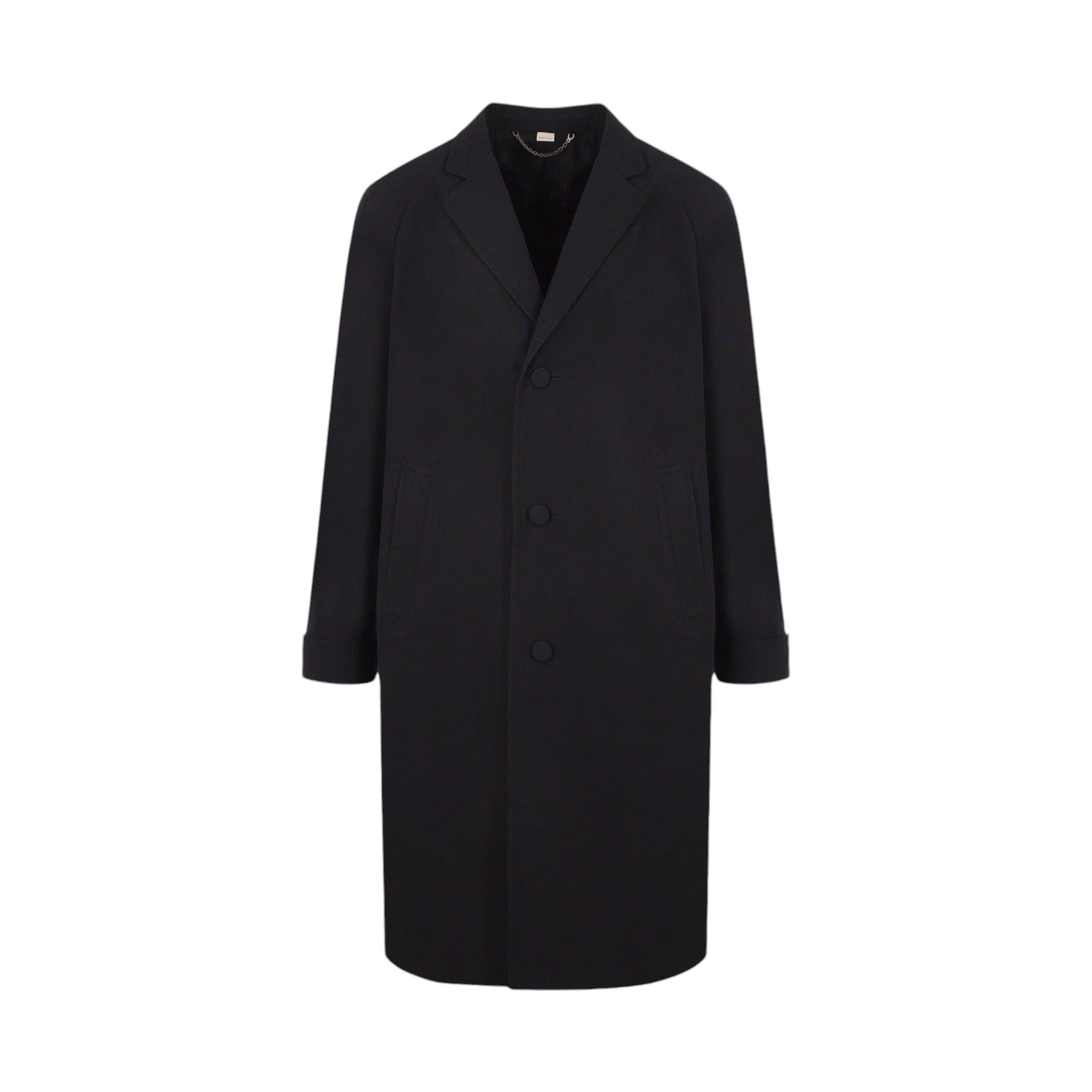 Gabardine Single-breasted Coat-GUCCI-JOHN JULIA