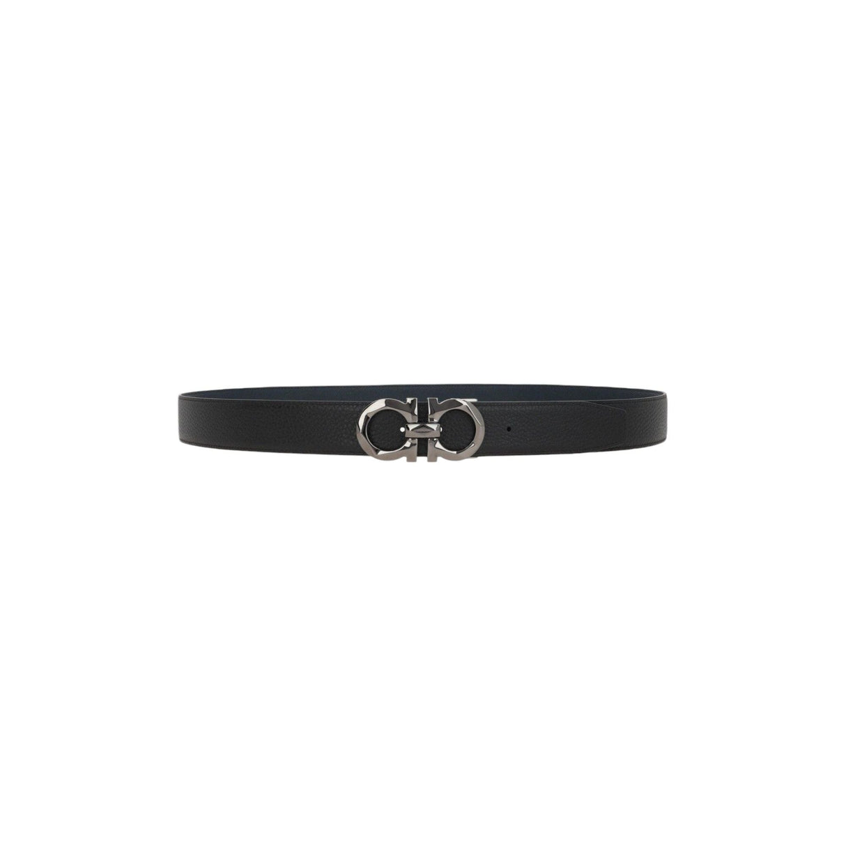 Gancini Grainy Leather Reversible Belt-FERRAGAMO-JOHN JULIA