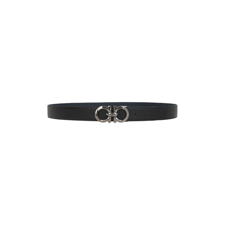 FERRAGAMO-Gancini Grainy Leather Reversible Belt-JOHN JULIA