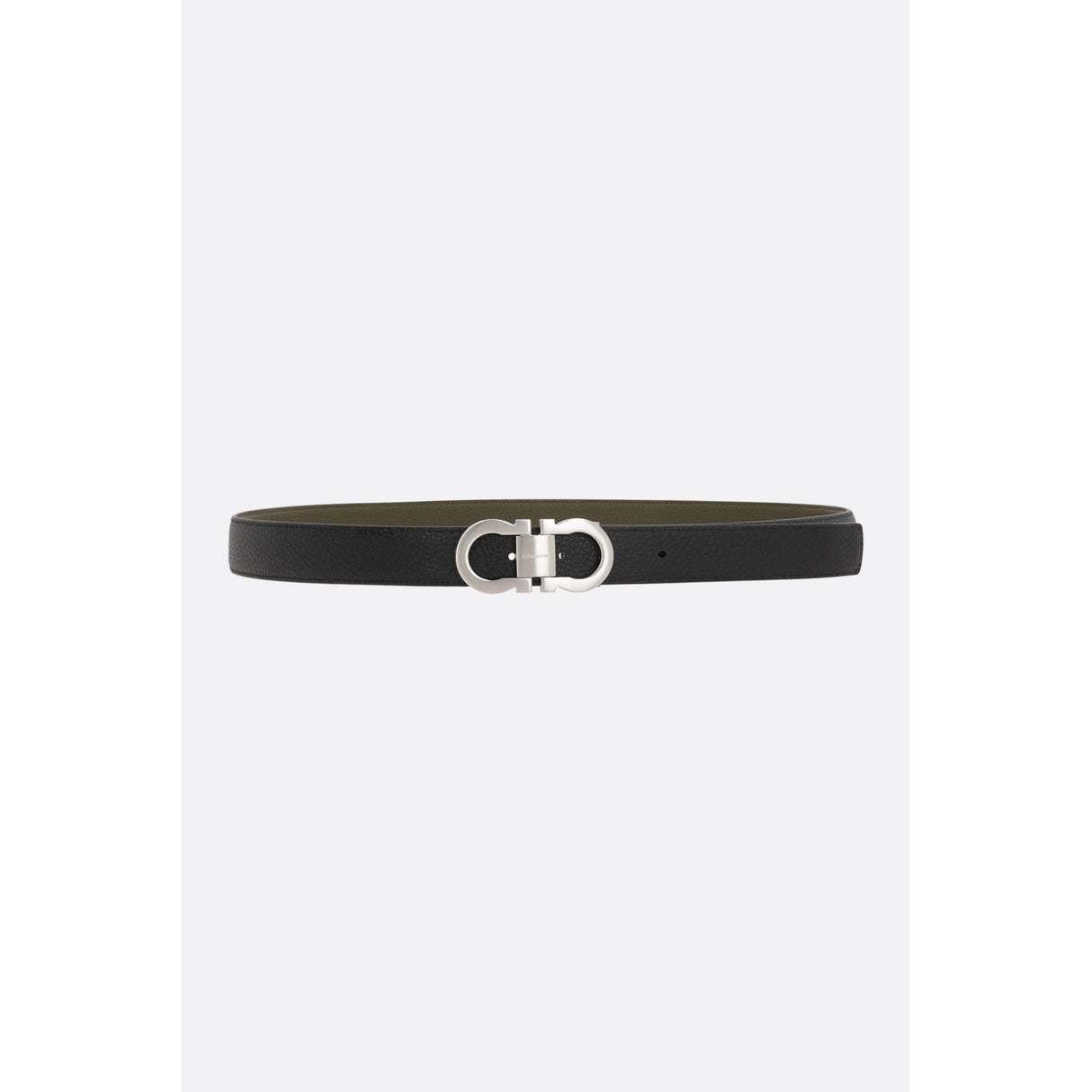 Gancini Grainy Leather Reversible Belt-FERRAGAMO-JOHN JULIA