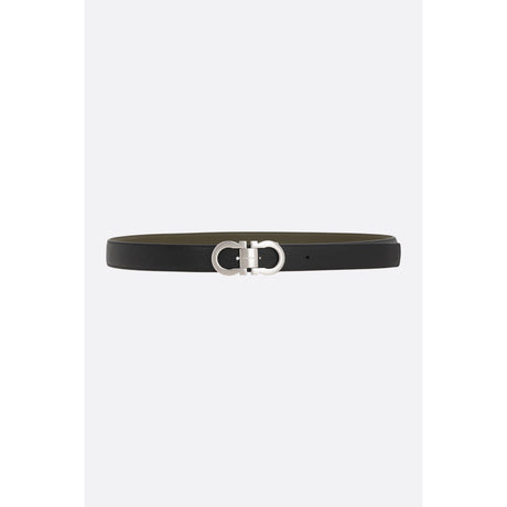 Gancini Grainy Leather Reversible Belt-FERRAGAMO-JOHN JULIA