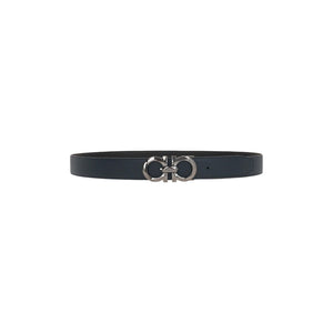 Gancini Grainy Leather Reversible Belt-FERRAGAMO-JOHN JULIA