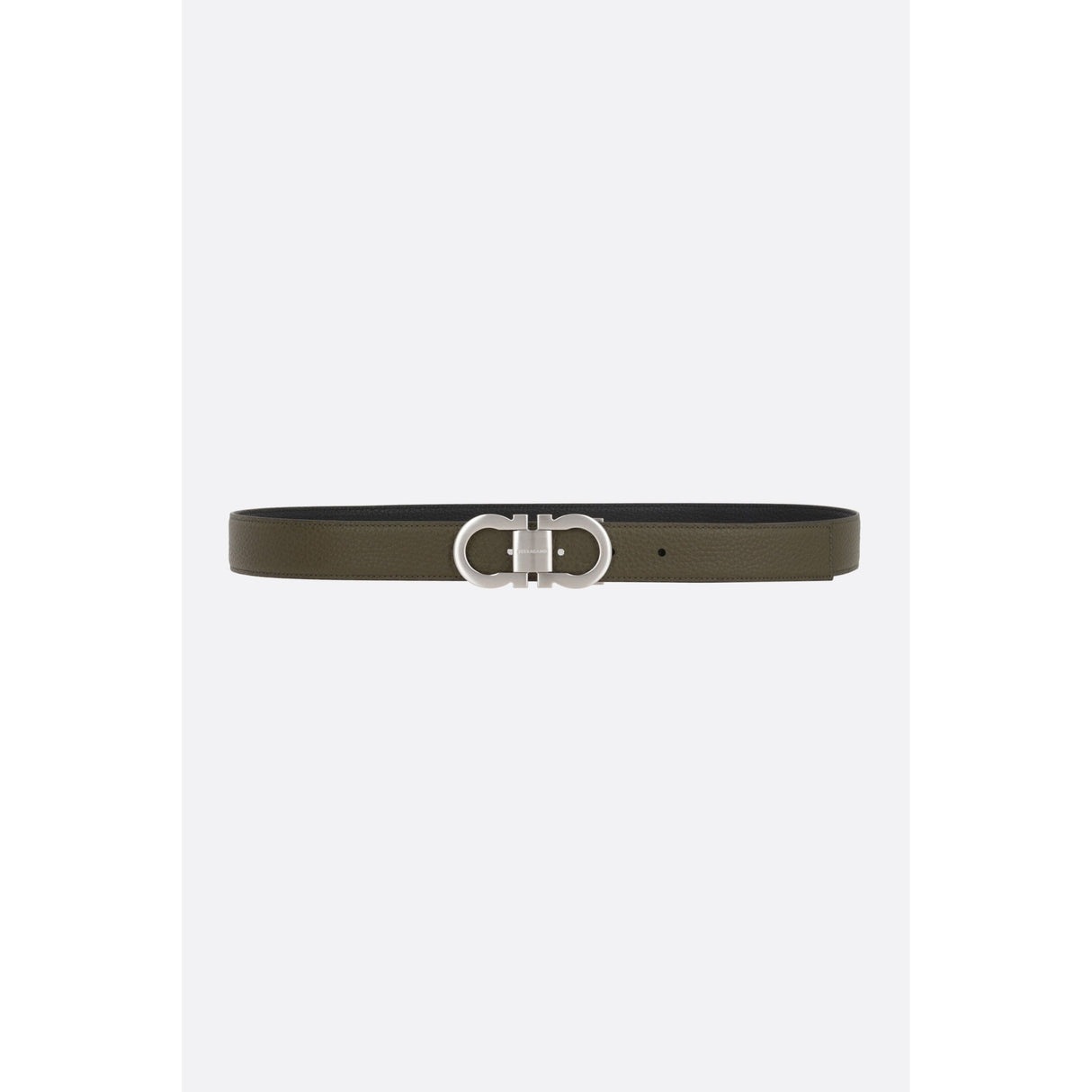 Gancini Grainy Leather Reversible Belt-FERRAGAMO-JOHN JULIA