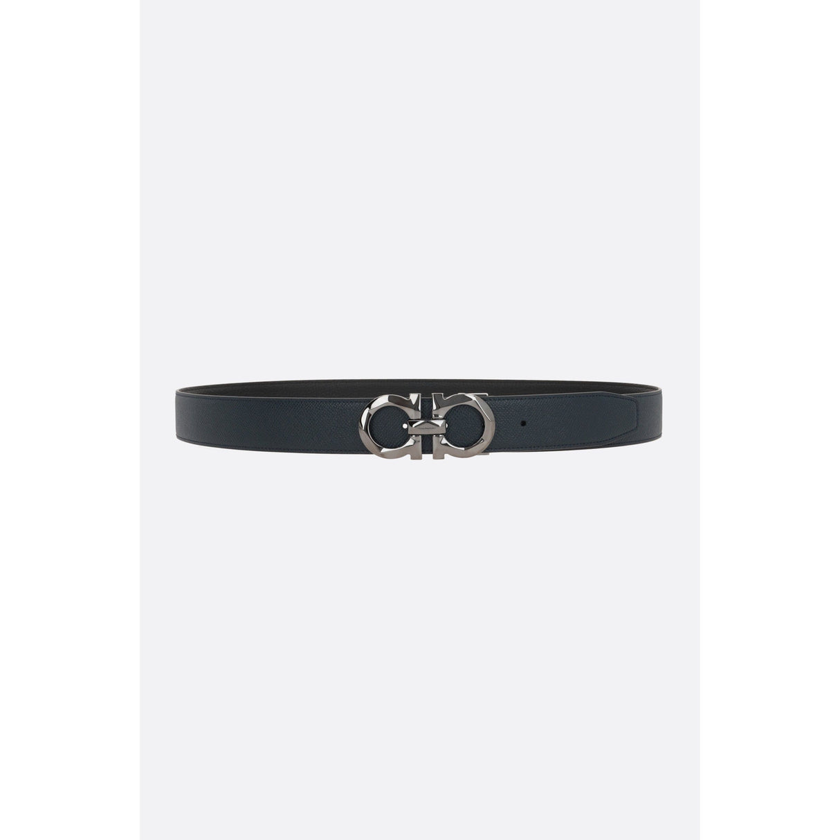 Gancini Grainy Leather Reversible Belt-FERRAGAMO-JOHN JULIA