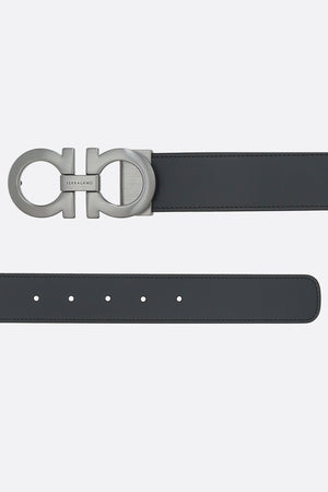 Gancini Matte Leather Reversible Belt-FERRAGAMO-JOHN JULIA