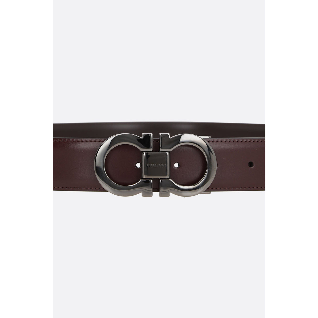 Gancini Shiny Leather Reversible Belt-FERRAGAMO-JOHN JULIA