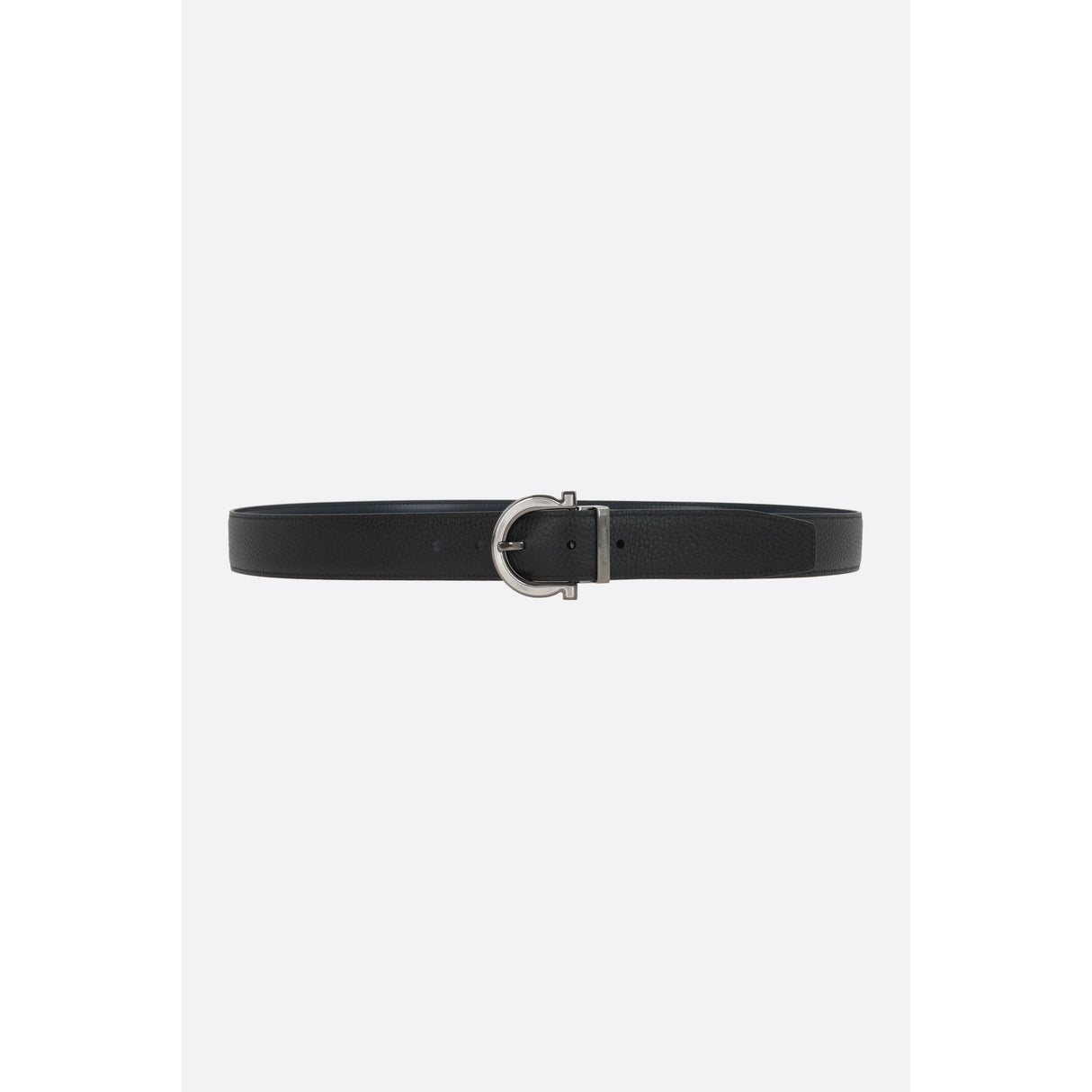 Gancini Smooth And Grainy Leather Reversible Belt-FERRAGAMO-JOHN JULIA