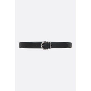 Gancini Smooth And Grainy Leather Reversible Belt-FERRAGAMO-JOHN JULIA